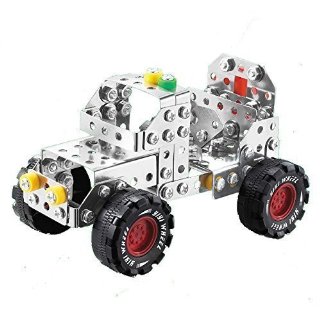 YIXIN metallo Build-n-Play Montare Smontare Off-road Jeep Costruzione dei Componenti del veicolo Model Car 195pcs edificio giocattolo per 6 Anni + ( Camionetta / Camion,consegna casuale)