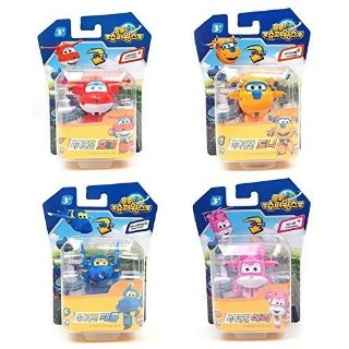 SUPER WINGS 4ITEMS: Hogi, ARI, DONNIE e Jérôme MINI TRASFORMATORE, giocattolo coreano, animazione coreano