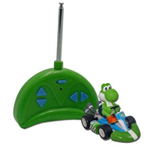 Super Mario - Remote-controlled Car Yoshi Kart Wii (in 25 x 15 x 10 cm)