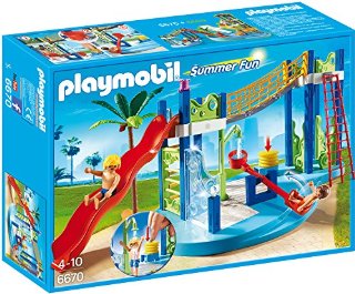 Playmobil 6670 - Summer Fun Area Gioco con Scivoli e Doccia