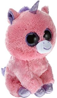 TY 7136963 - Magic Buddy Beanie Boos, unicorno grande di peluche 24 cm colore: Rosa