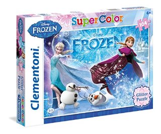 Clementoni 29712 - Puzzle 104 Pezzi Glitter Frozen