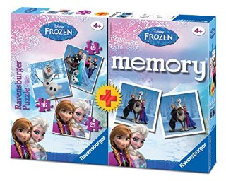 Ravensburger 22311 4 - Frozen Multipack, 3 Puzzle + 1 Memory