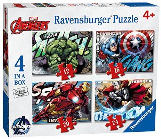 Ravensburger 07021 - Avengers Puzzle 4 in a Box