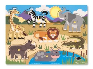 Melissa & Doug 19054 - Peg Puzzle in Legno - Safari