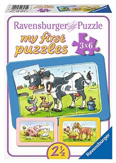 Ravensburger 06571 - My First Puzzle 3x6 Pezzi, Teneri Amici Animali