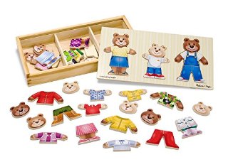 Melissa and Doug Puzzle in legno Vesti la famiglia Orsi