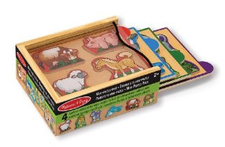 Melissa & Doug 14790 - Set di Mini Puzzle, Animali