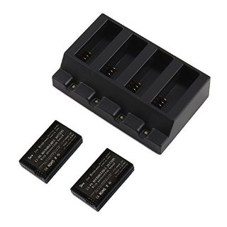 Tera Kit di ricarica con 2 Batterie 600mAh ricaricabile 3.7V ioni di litio Batteria + Caricabatterie per Parrot MiniDrones Rolling Spider/Jumping Sumo