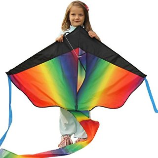 Grande aquilone arcobaleno in vendita- aquilone perfetto per bambini, facile da usare- leggero e resistente- Rimborso 100% garantito