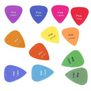 Sonline 12x chitarra elettrica acustica Picks Plettro Colori Assortiti 6 Spessore Nuovo