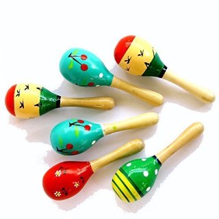 Recensioni dei clienti per Dazzling Toys Mini (5 pollici) in legno Fiesta Maracas - Confezione da 12 - colori assortiti e disegni | tripparia.it