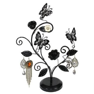 HQdeal Albero Porta orecchini braccialetti collane Anelli Gioiello Albero Farfalla