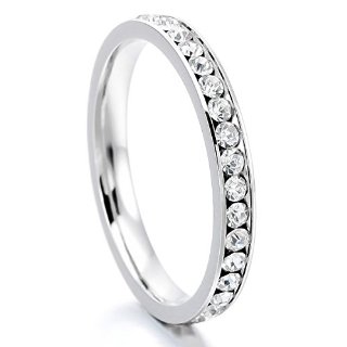 Recensioni dei clienti per MunkiMix acciaio eternità per sempre banda anello bianco zirconia sposa taglia 60 (19.1) Donne | tripparia.it