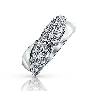 Recensioni dei clienti per Bling Jewelry Sterling Silver della CZ Twist Band Ring | tripparia.it