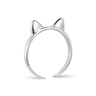 Anello Cuff 925 Argento Carino, Occhio di Gatto, Colore Argento,16mm