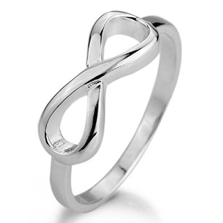 MunkiMix 925 Sterling Silver Anello Anelli Argento Infinity Infinito Simbolo Anello Anelli Donna