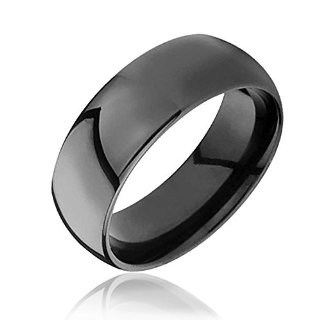 Bling Jewelry Nero Tungsten Mens Wedding Band Ring 8 millimetri