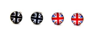 2 x Twin Pack Union Jack orecchini. U...