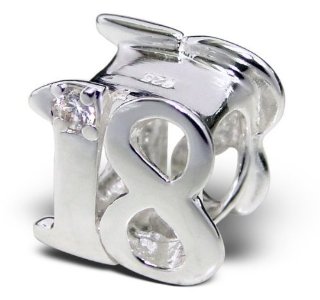 Charm 18° compleanno argento Sterling...