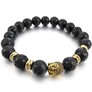 Recensioni dei clienti per MunkiMix 10mm larghezza della lega del metallo in lega Superbracciale pietra lavica Buddha di preghiera di Mala palla perla uomini, donne | tripparia.it