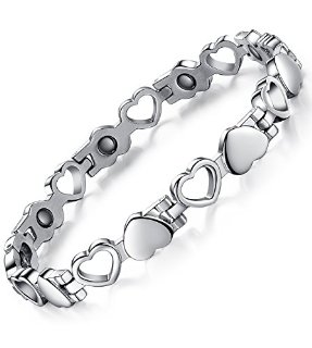 Commenti per FLORAY Donna o Ragazza Cuore Bianco Magnetico Bracciale in Acciaio Inossidabile.Bella Scatola Gioielli Blu.