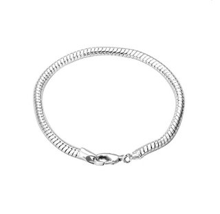 argento sterling 925 braccialetto europeo 3MM