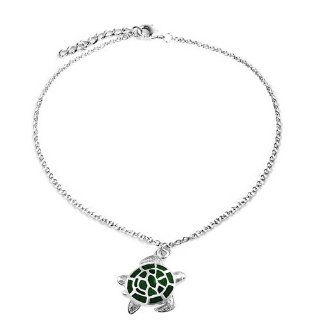 Recensioni dei clienti per Gioielli Bling 925 verde dello smalto nautico Turtle Charm Bracelet 9in | tripparia.it