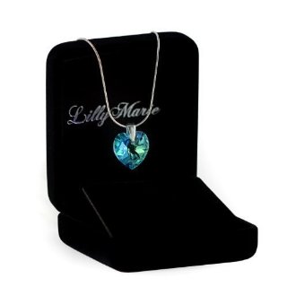 Commenti per LillyMarie® - Collana in argento con ciondolo a cuore Swarovski Elements originale, 14 mm, in confezione regalo, colore azzurro