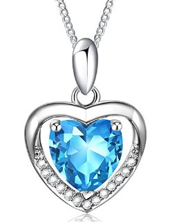 Recensioni dei clienti per Floray signore gioielli in cristallo blu del cuore con Collana in argento sterling cuore pendente, catena in argento sterling | tripparia.it