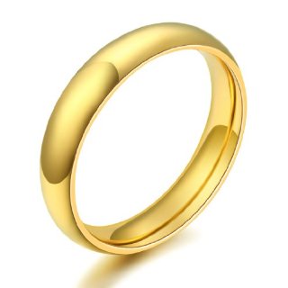 Recensioni dei clienti per JewelryWe Decorazione d'acciaio Ladies Ring, color oro lucido, Cupola Anello Partner anelli di fidanzamento banda anelli di nozze di 4 mm di dimensioni larghezza 59 | tripparia.it