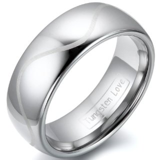 Recensioni dei clienti per Gioielli 8MM larghezza onde anello degli uomini tungsteno JewelryWe incisione Valentino fidanzamento Wedding Band promessa dimensioni di colore argento 52-74 | tripparia.it