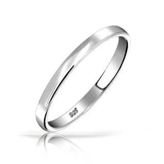 Bling Jewelry .925 Sterling Silver Wedding Band Thumb Ring Toe 3 millimetri