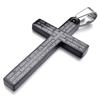 Recensioni dei clienti per MunkiMix nero dell'acciaio inossidabile Croce Signori della collana del pendente di preghiera Croce Bibbia inglese Pulido uomo, 58 centimetri a catena | tripparia.it