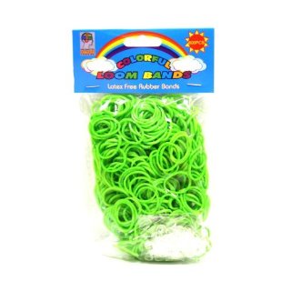 Rainbow Loomz, Loom Bandz - Elastici arcobaleno, 600 pezzi, colore: Verde