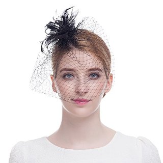 Recensioni dei clienti per Valdler delle ragazze delle donne del fiore della piuma della rete della maglia in rilievo Fascinator con il cappello del Derby clip Tea Party Wedding capelli nero Accessorio | tripparia.it