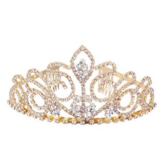 Recensioni dei clienti per Tiara parte superiore del diadema di nozze capelli con strass Color Oro | tripparia.it