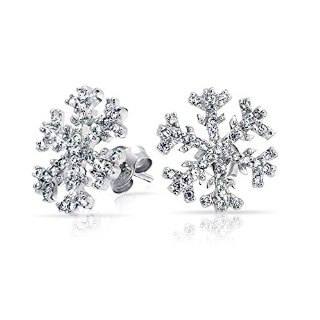 Recensioni dei clienti per Bling Gioielli inverno d'argento del fiocco di neve micro della CZ Orecchini Sterling | tripparia.it