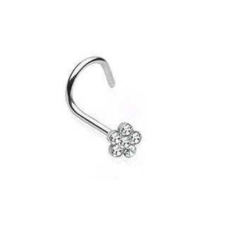 Recensioni dei clienti per Crystal Clear Sterling Silver Flower Top Nose Stud vite | tripparia.it