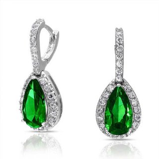 Bling Jewelry Bridal Emerald Colore C...