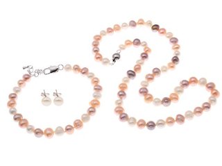 Recensioni dei clienti per TreasureBay FAB Multi-Coloured Rosa Bianco e Grigio Collana di perle d'acqua dolce, bracciale e orecchini insieme dei monili - presentato in una bella confezione regalo gioielli | tripparia.it