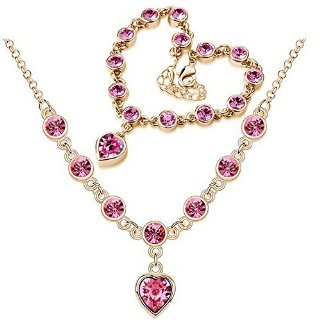 Recensioni dei clienti per HSG a forma di cuore gioielli Bling-Bling austriaca regola la collana e bracciale | tripparia.it