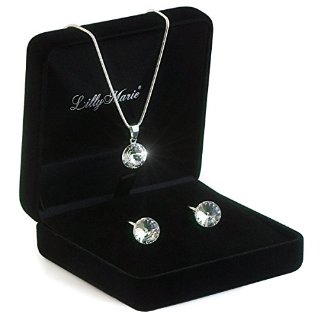 Recensioni dei clienti per Silberschmuckset da 925 d'argento con Swarovski® elementi originali, chiaro, 12 mm, con cassa dei monili, ideale come regalo per la moglie o la fidanzata | tripparia.it