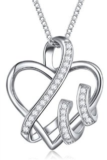 FLORAY Collana di modo Donna, Distinctive pendente del cuore, in argento sterling, buon regalo per le signore.