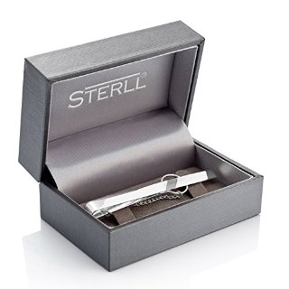 STERLL Fermacravatta in argento con c...