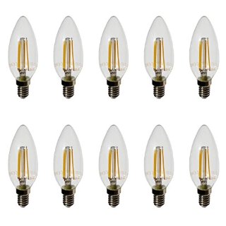 Recensioni dei clienti per 10-Set - 4301 - V-TAC - Filament LED candela forma - E14 - 4W consumo di energia (equivalente a 40W incandescente) - Warm White 2700K - 400 lm - 300 ° angolo di visione | tripparia.it