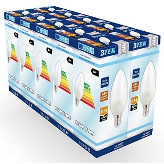 Recensioni dei clienti per BTEK® (confezione da 10) E14 Piccolo Edison vite 6W (40W lampadina a incandescenza Equivalente) LED non dimmerabili lampadina a lume di candela, bianco freddo glassato con 5 anni di garanzia | tripparia.it