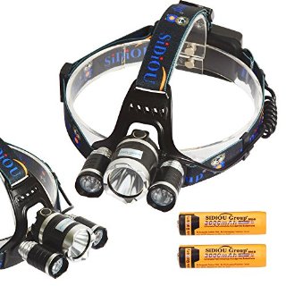 Fordex Group 30W 5000 lumen 3x CREE XM-L T6 LED Lampada da testa / faro, impermeabile ricaricabile 3 lampadine ad alta potenza dello zoom fari per pesca di campeggio Ciclismo Correre Camminare con 2 x 3.7V 3000mAh 18650 batteria ricaricabile e caricabatteria