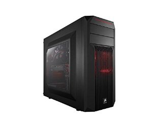 Corsair CC-9011051-WW Case Essential Gaming Mid Tower Atx Carbide Spec-02 Con Finestra e Ventola Frontale a LED, Rosso/Nero