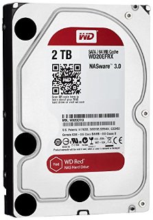 WD WD20EFRX Hard Disk Desktop per NAS, Intellipower, SATA 6 GB/s, 64 MB Cache, 3.5 